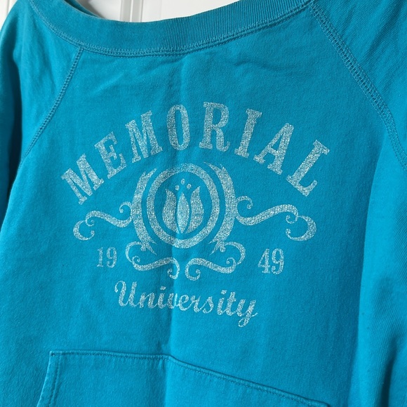 100% Cotton Blue MUN Vintage Boatneck Sweater - Picture 4 of 4